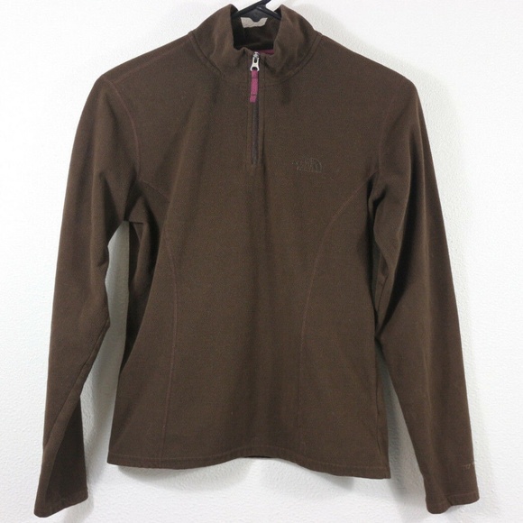 The North Face Tops - Women's 1/4 Zip Fleece Pullover Brown TKA 100